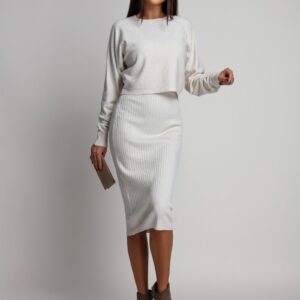 KOMPLET CEKINY SUKIENKA BLUZKA DWUCZĘŚCIOWY ELENA