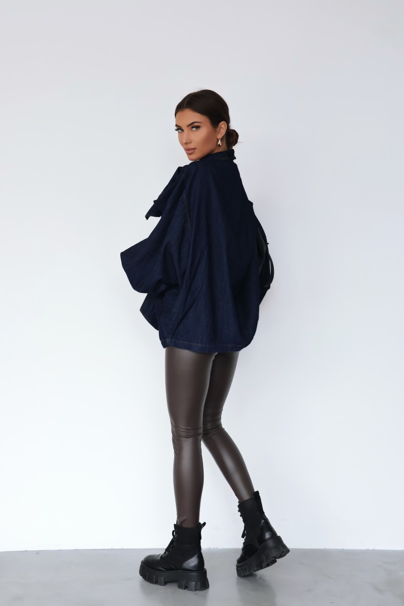 KOSZULA DŻINSOWA Z KOKARDĄ MIA - obrazek 4