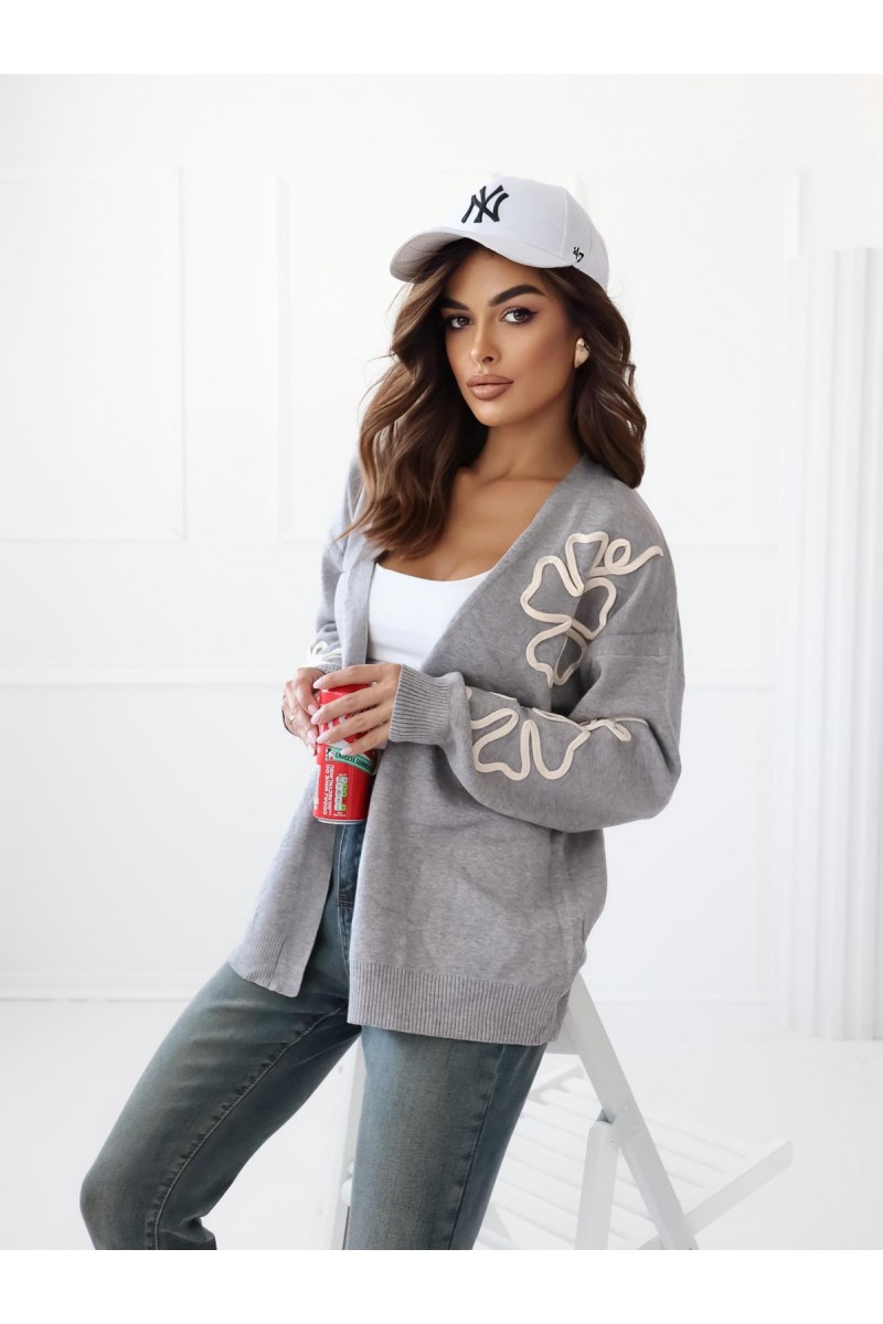 SWETER OVERSIZE Z KWIATAMI 3D OLLA