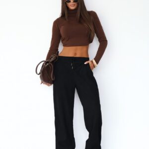 SPODNIE SZEROKA NOGAWKA SZTRUKS SOLINA