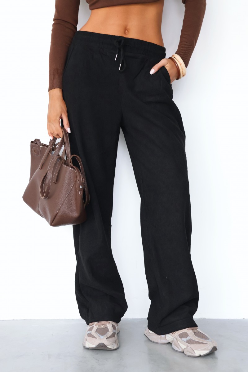 SPODNIE SZEROKA NOGAWKA SZTRUKS SOLINA - obrazek 3