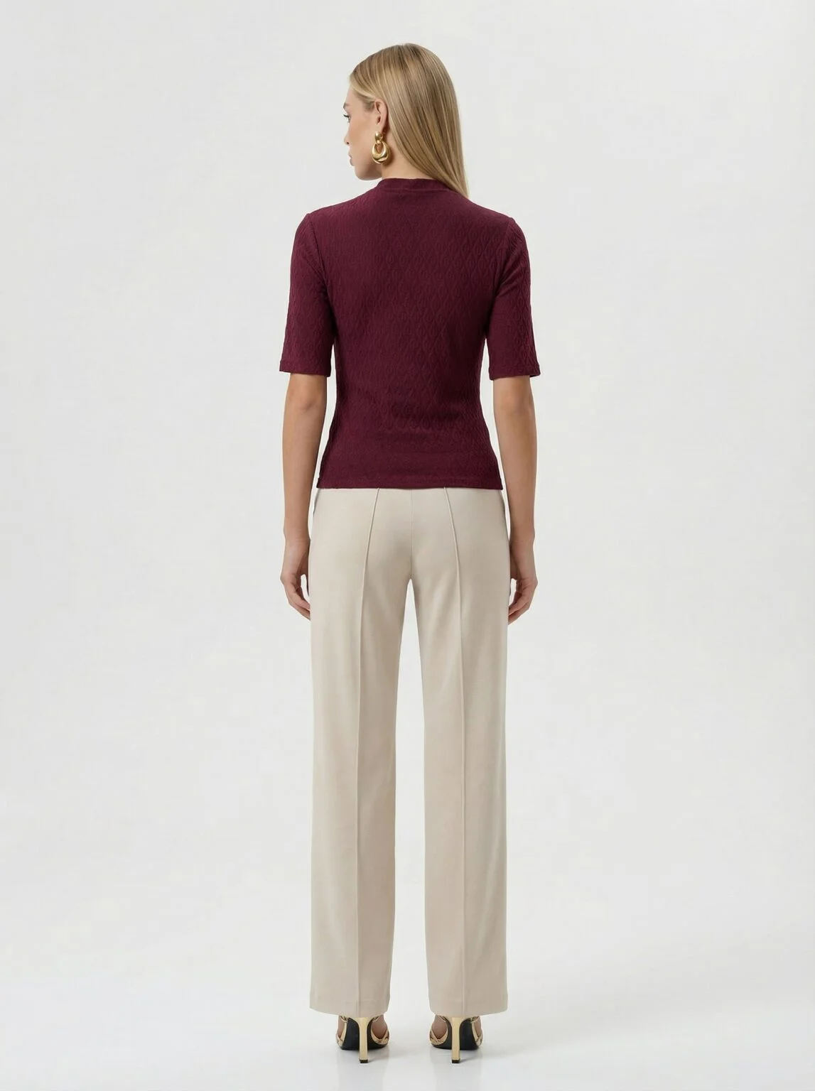 BLUZKA BORDEAUX TEXTURE - obrazek 7